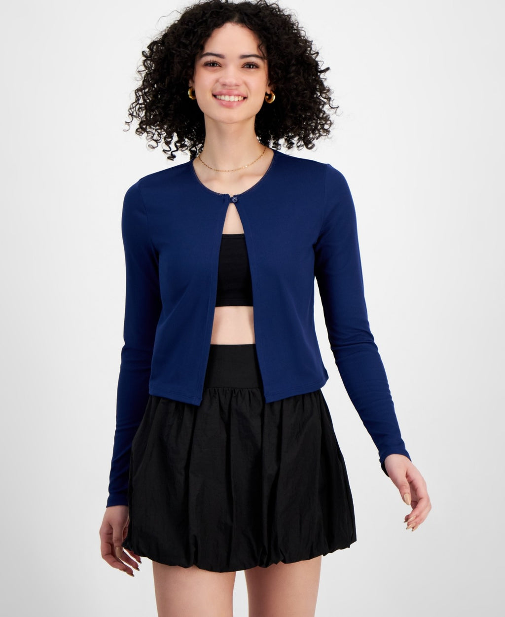 Just Polly Size M Flyaway Long Sleeve Cardigan