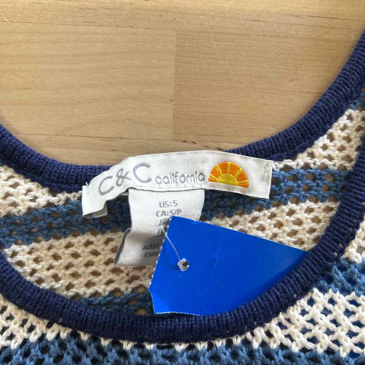 C&C Size S Blue Knit Preloved Tank
