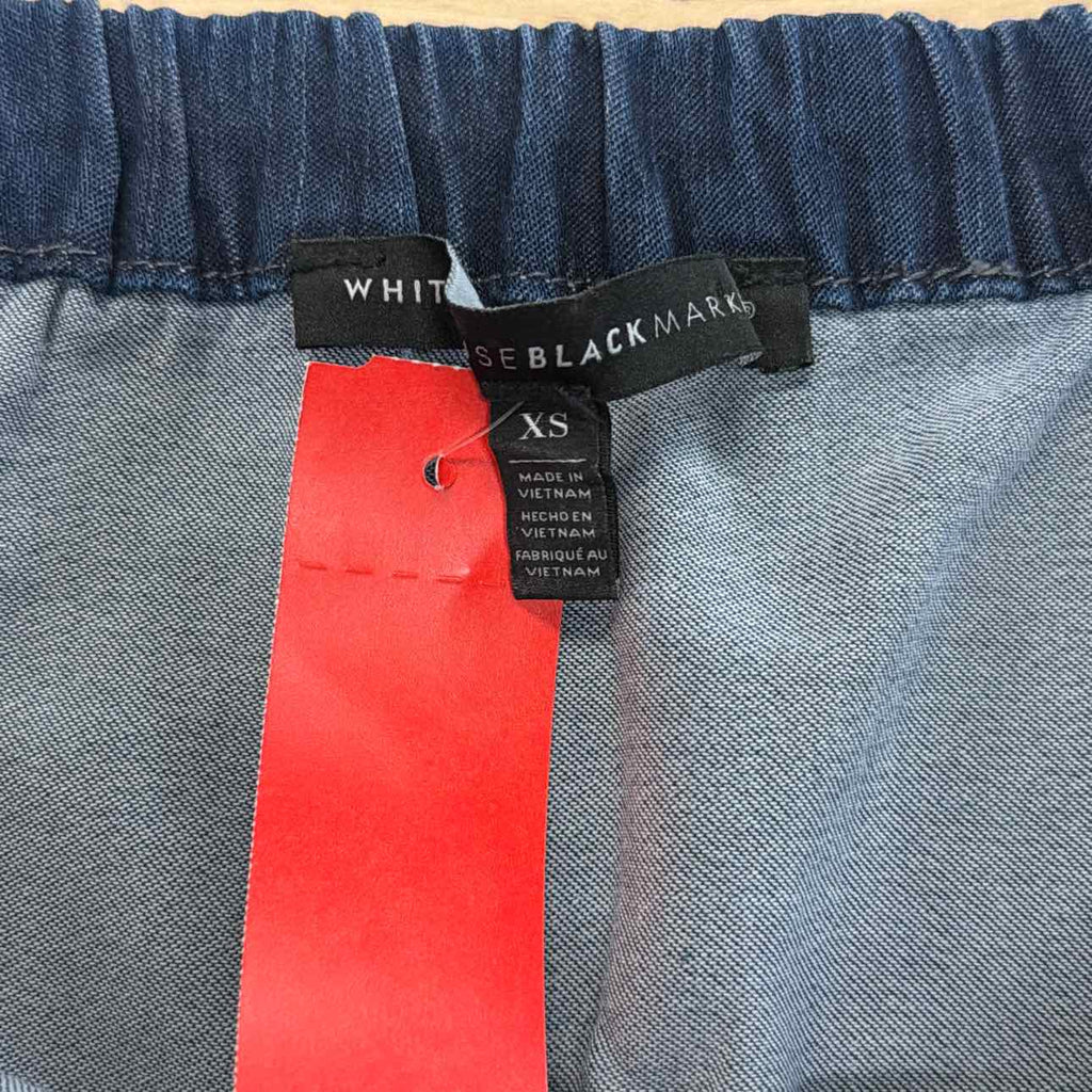 White House Black Market Size XS Denim Preloved Blouse