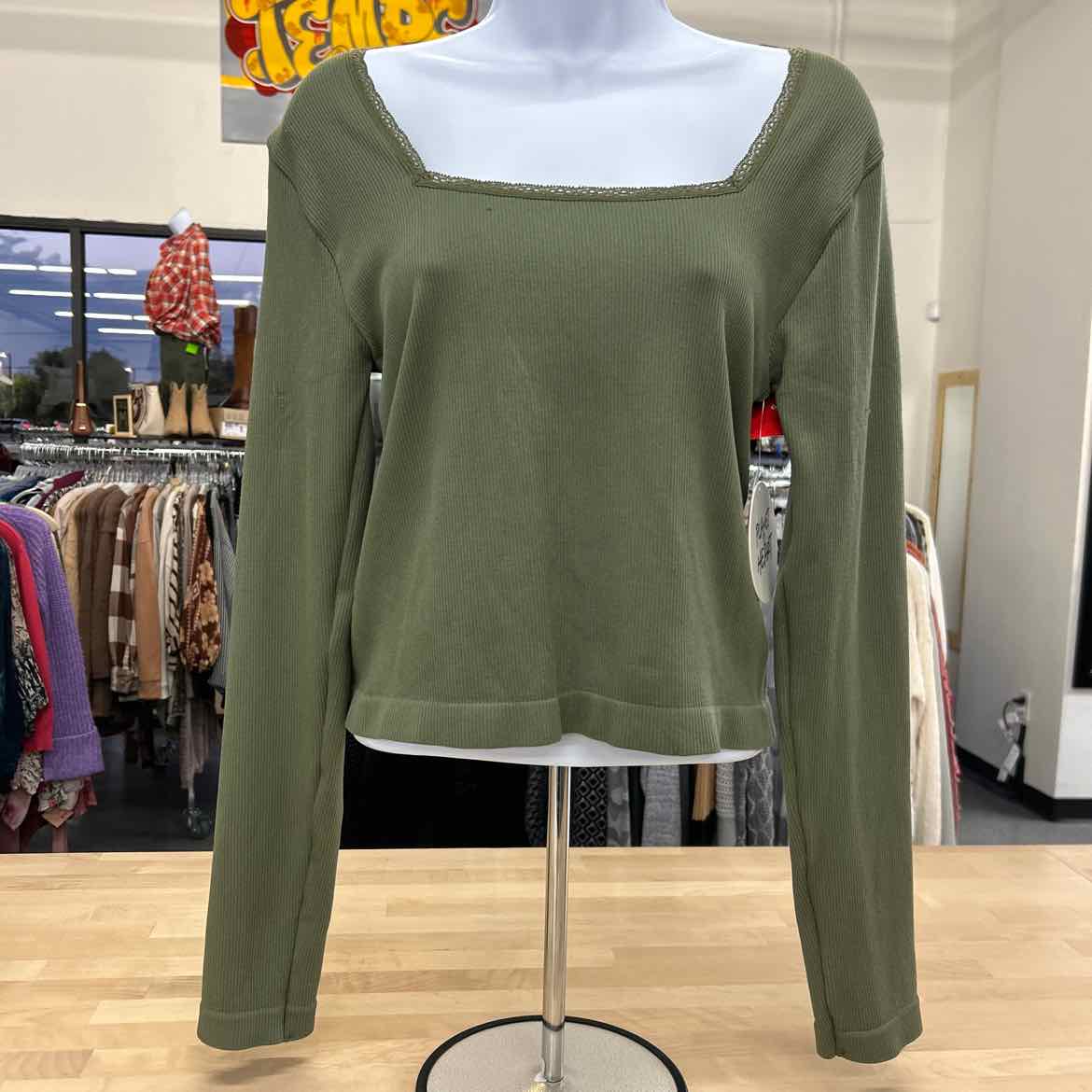 Derek Heart Size L Green Longsleeve