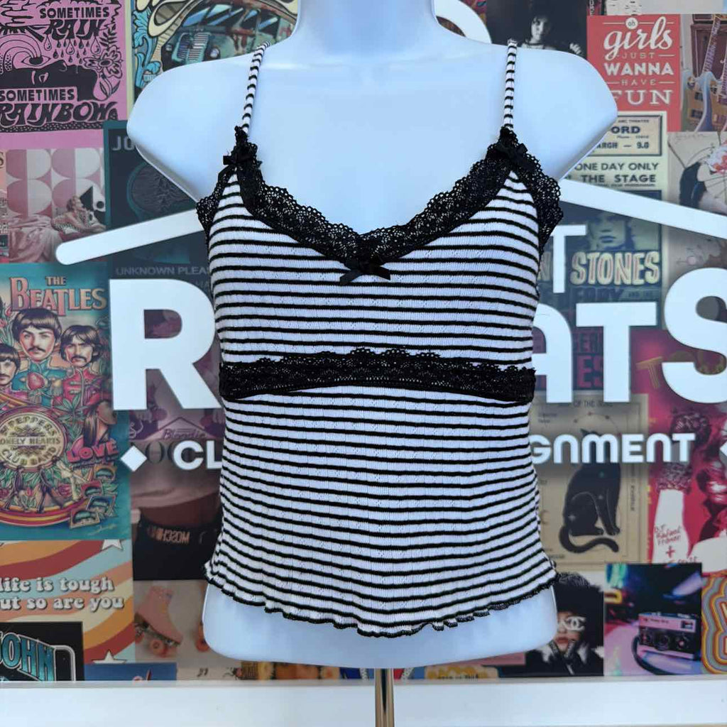 Just Polly Size S Black White New Tank