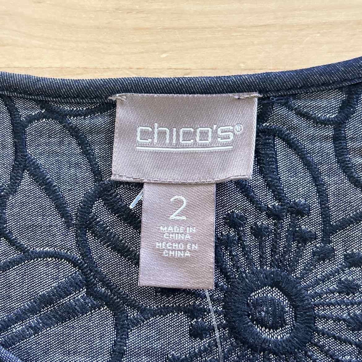 Chico's Size 2 Blue New Cardigan