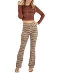 Women's Hurley Triangle Bootcut Pants in Brown