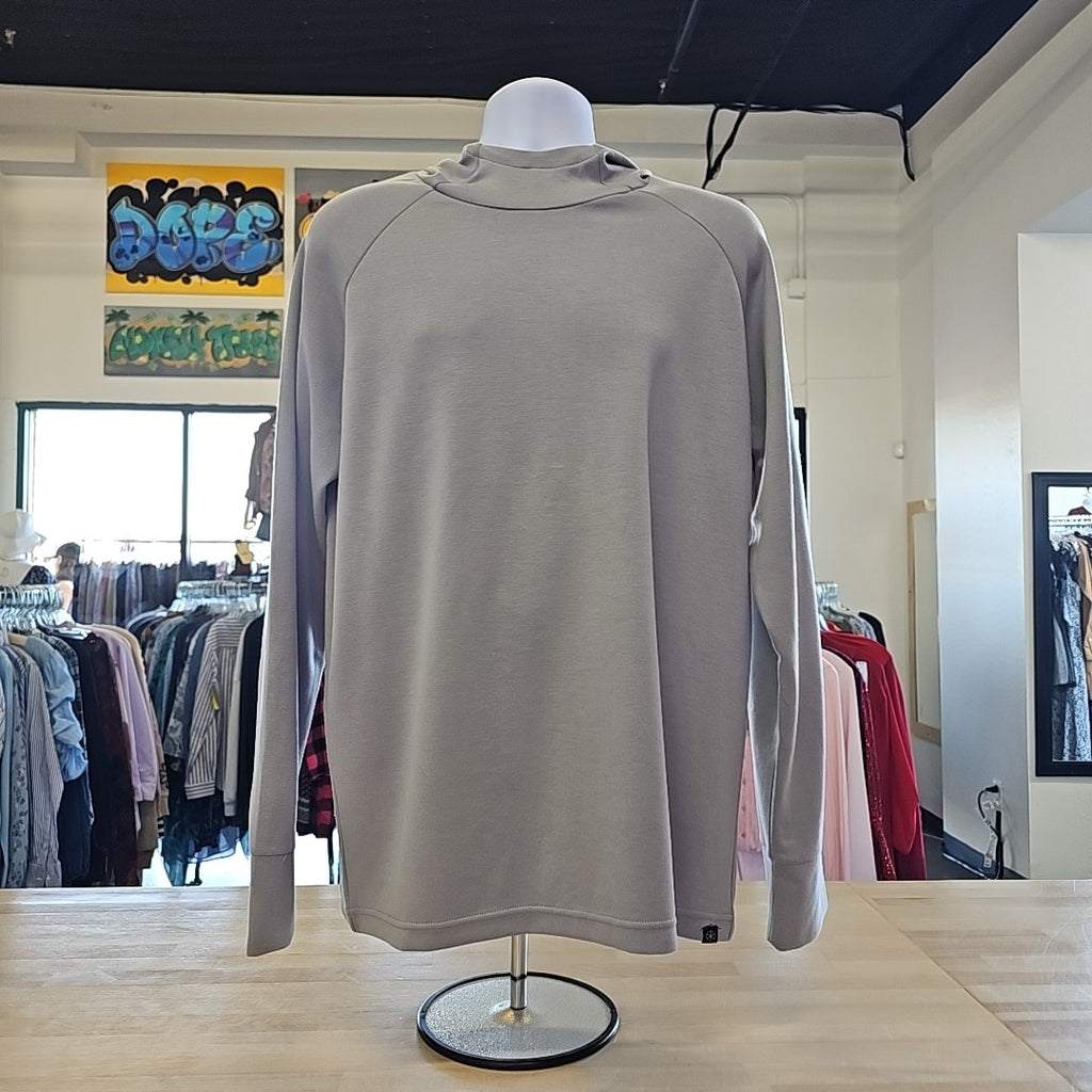 Gaiam Size L Grey Preloved MENS Long Sleeve Shirt
