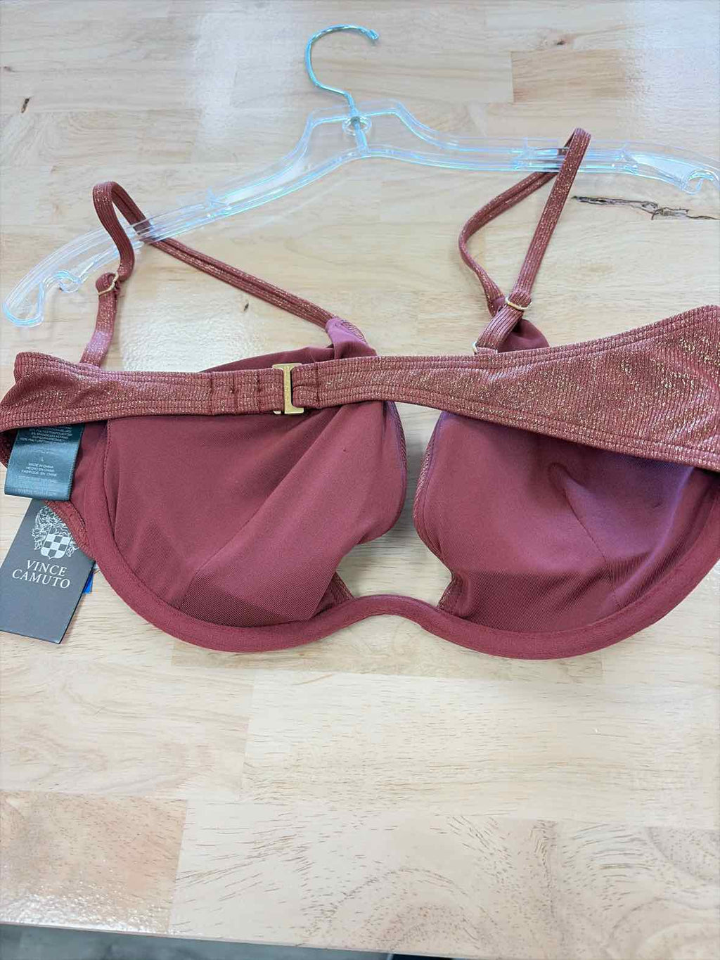 Vince Camuto Size L U Wire Bikini Top