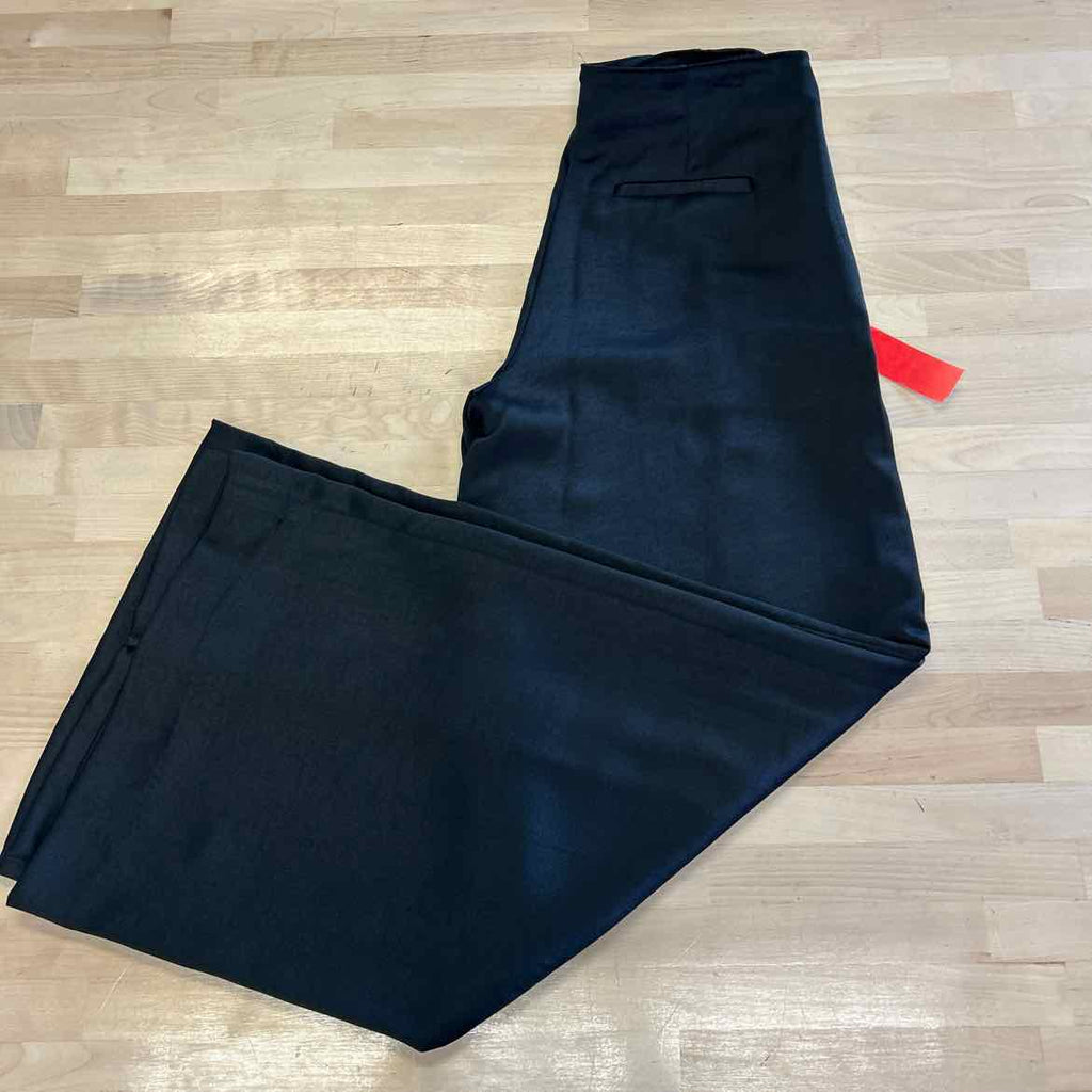Dkny Petite Solid Fixed-Waist Slant-Pocket Wide-Leg Pants