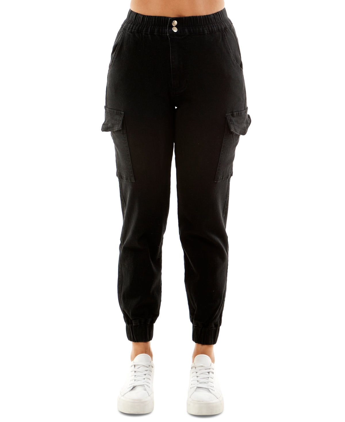 Madden Girl Juniors' Cargo Joggers - Black