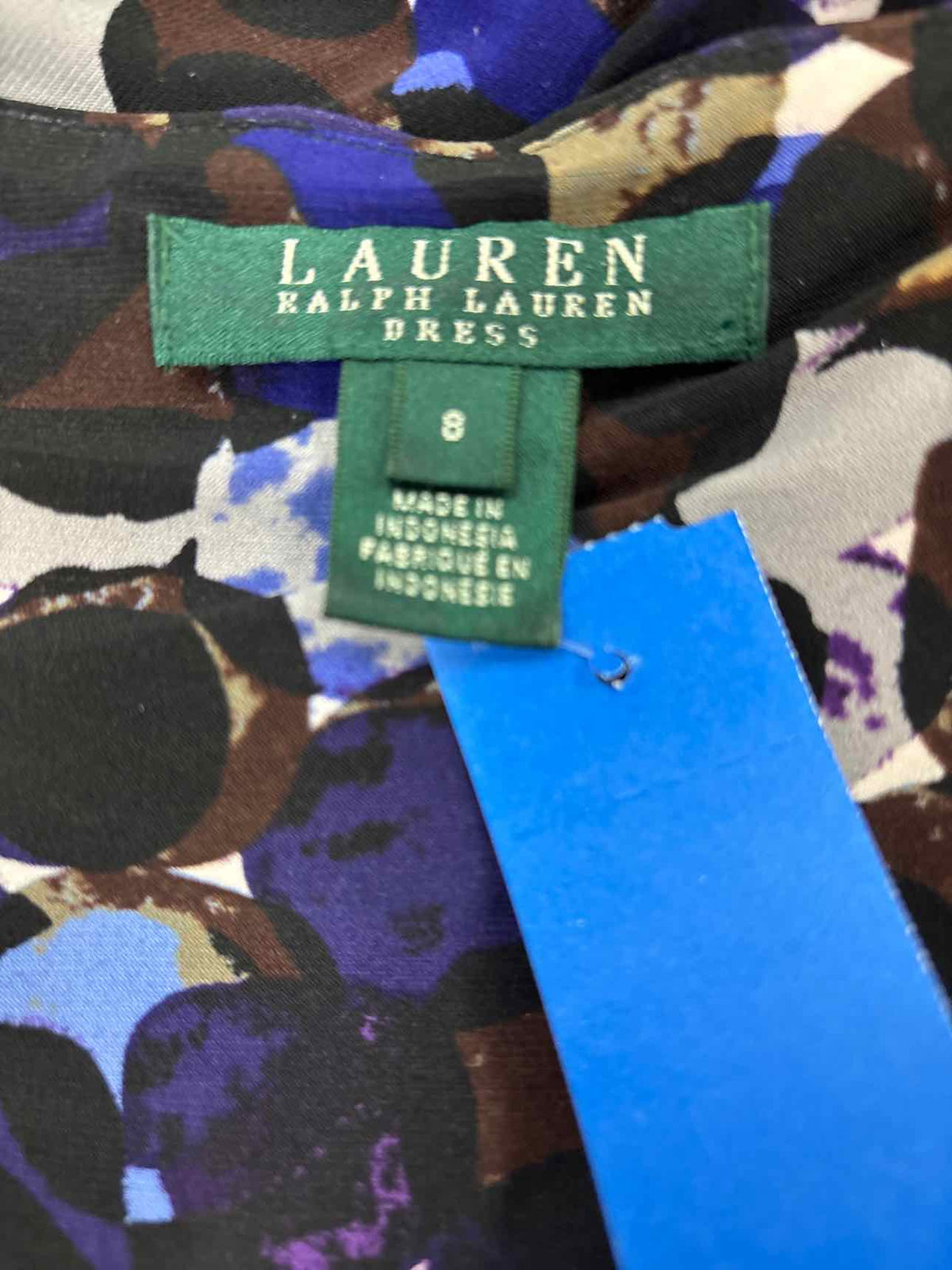 Ralph Lauren Size 8 Blue & Purple Preloved Dress