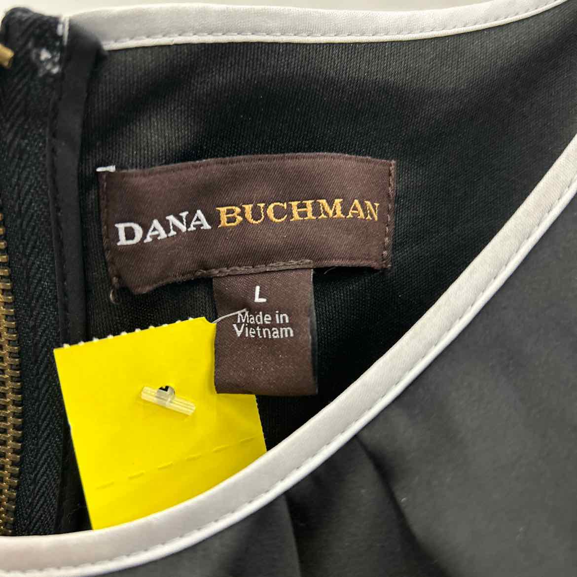 Dana Buchman Size L Black/White Dress