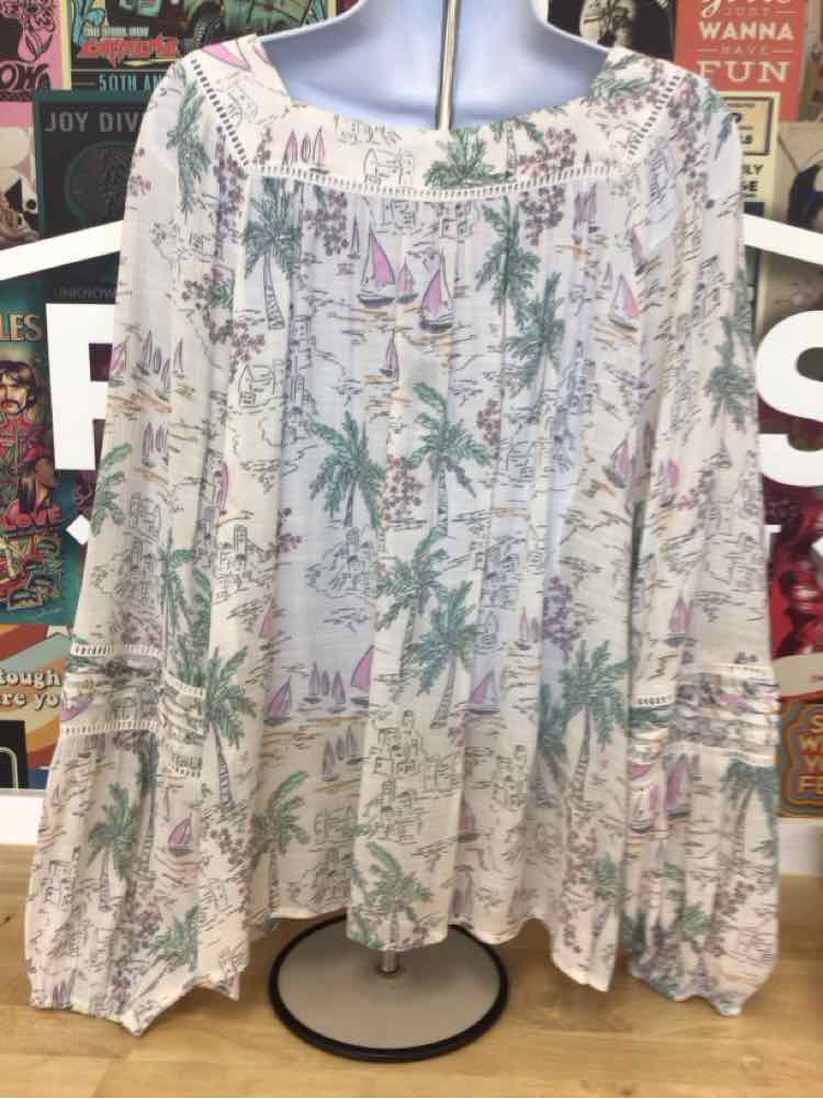 Lauren Conrad Size XXL Pink Preloved Blouse LS
