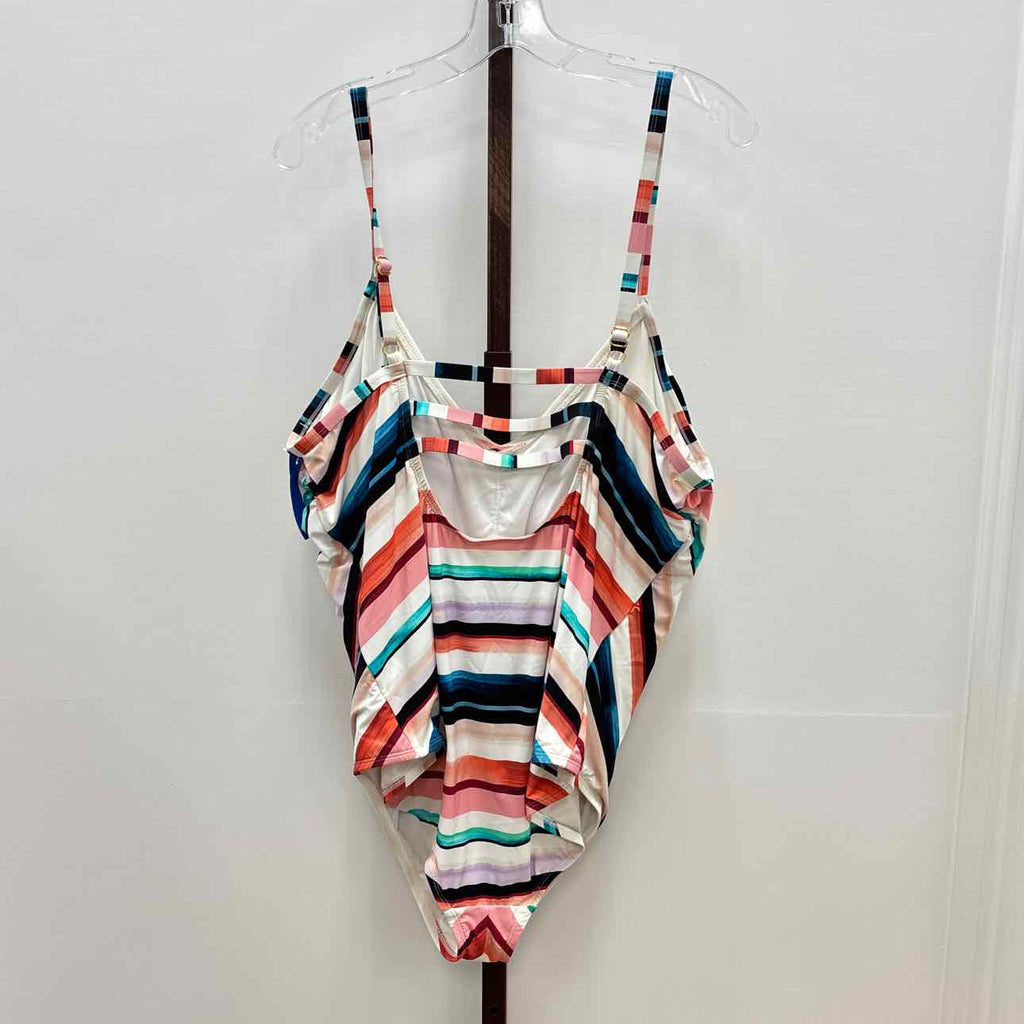 La Blanca Size 22 Pink Print Preloved Swimsuit