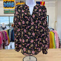 Loft Size S Black Sheer Preloved Blouse