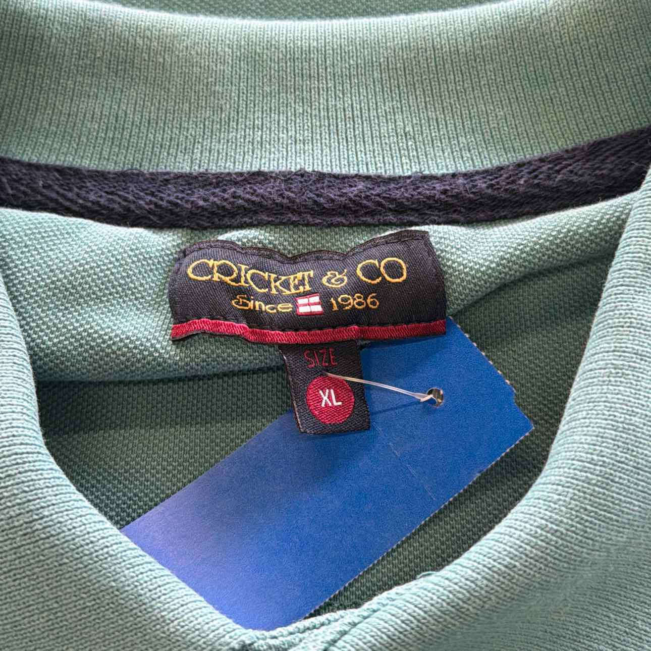 Cricket & Co Size XL Green Preloved MENS Polo