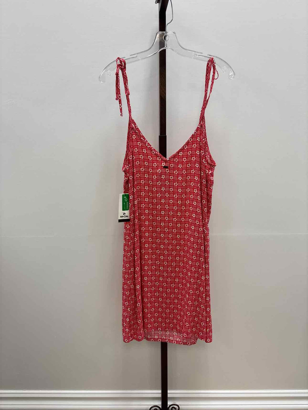Rip Curl Size S Cala Mayor Tie-Strap Mini Dress - Red