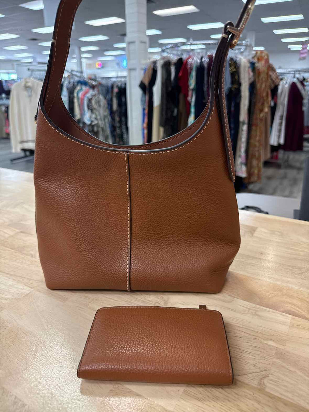 Kate Spade 454 Small  Tan Hobo Leather Preloved Handbag