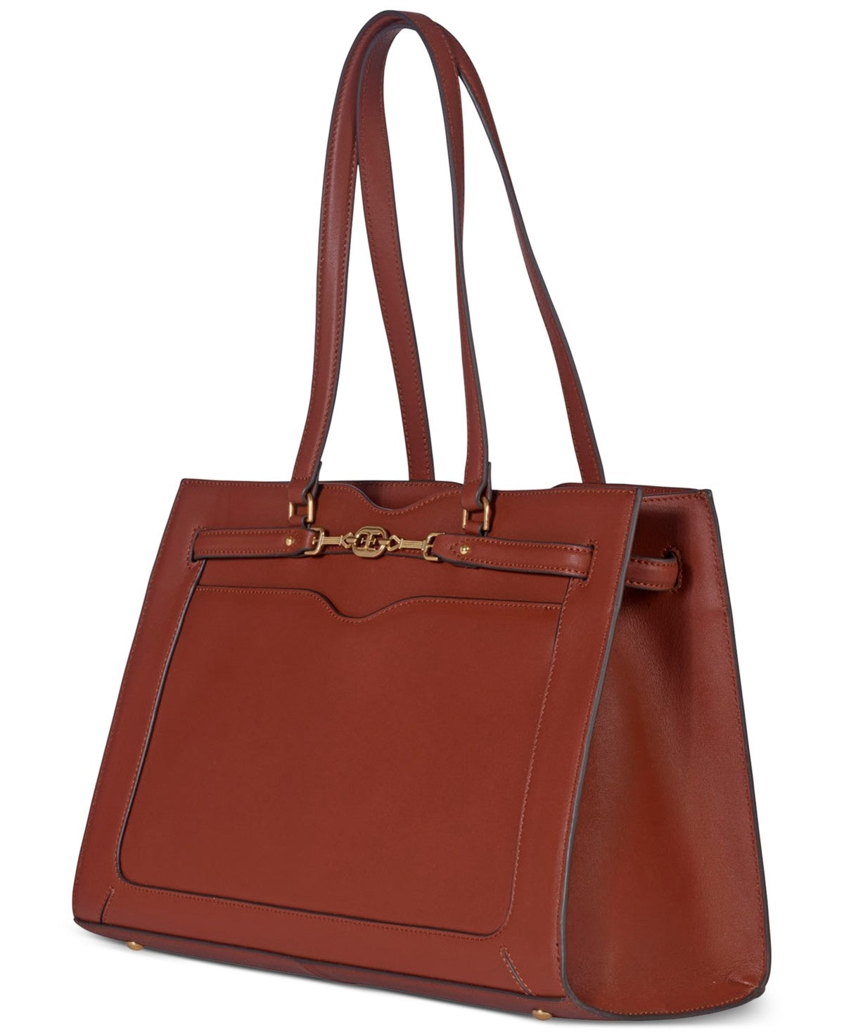 Sam Edelman Loraine Leather Box Tote Brandy NO SIZE