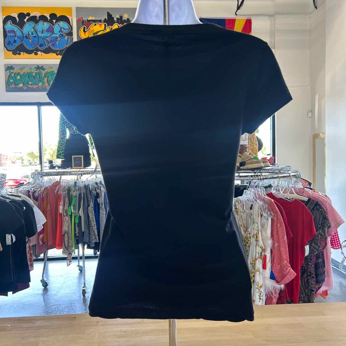 Bebe Size S Black Preloved T-Shirt SS