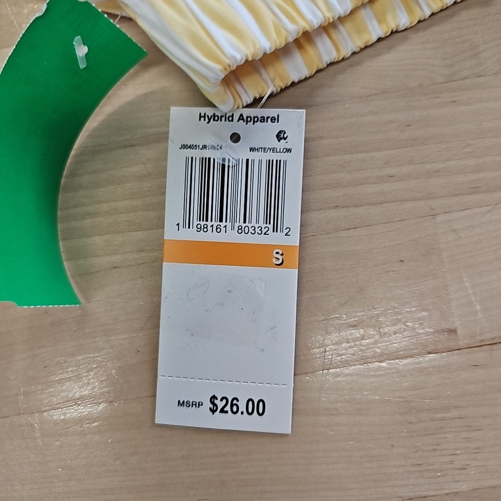 Love Tribe Juniors' Striped Cotton Boxer Shorts - White/Yellow - S