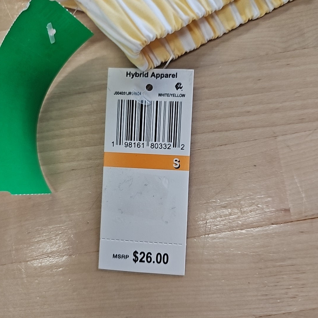 Love Tribe Juniors' Striped Cotton Boxer Shorts - White/Yellow - S