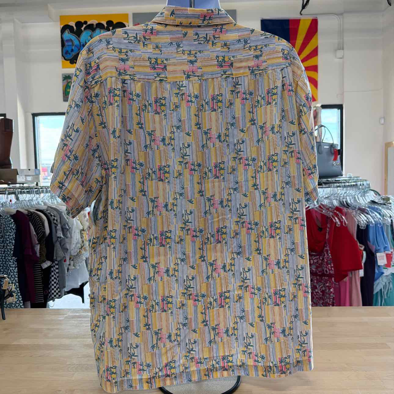 Caribbean Size XXL Tropical Preloved MENS Short Sleeve Shirt