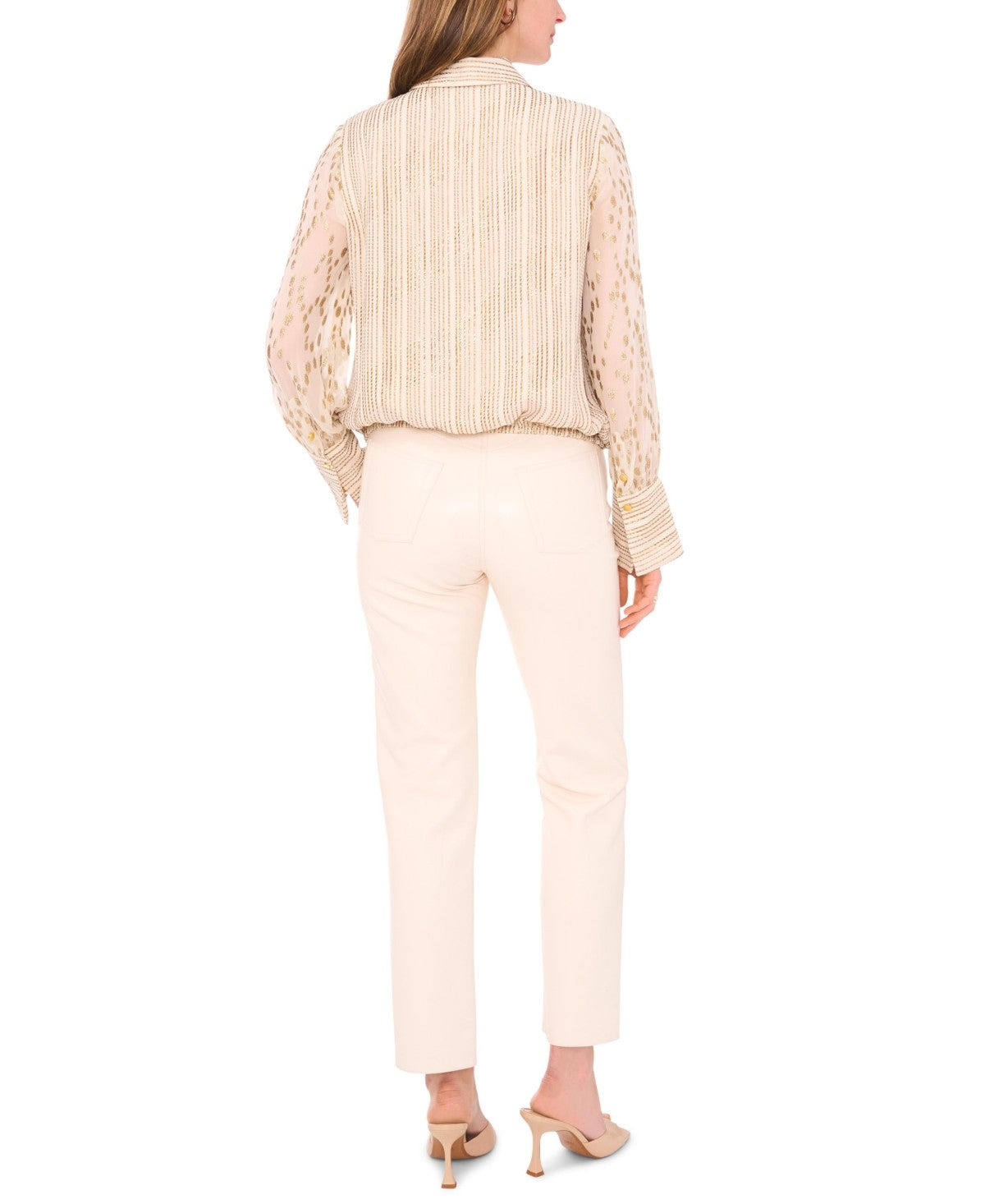 Vince Camuto Size S white/gold Blouse