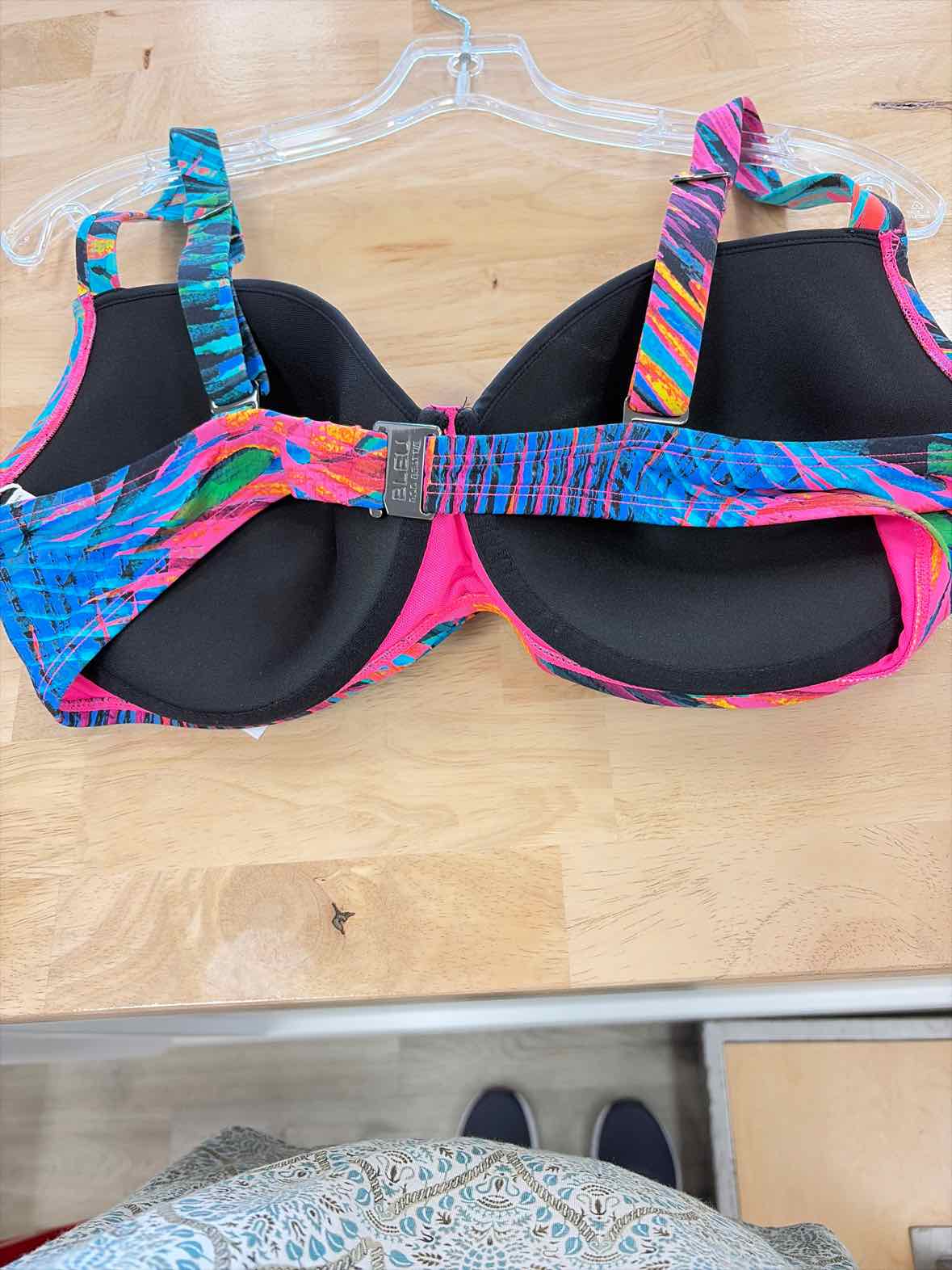Bleu Size 38DD Over the Shoulder Underwire D-DD Cup Bikini Top