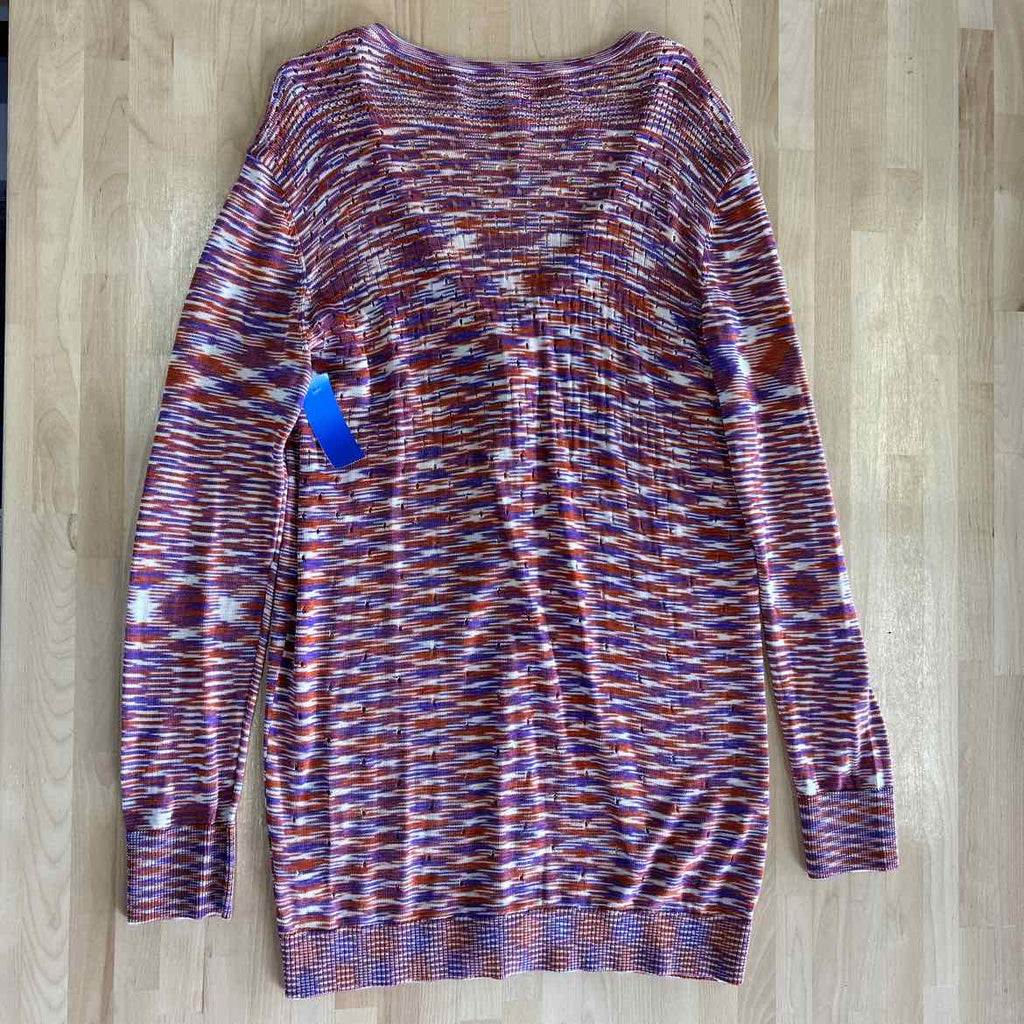 Free People Size M Purple & Orange Cardigan