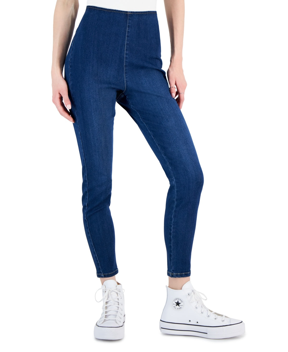 Tinseltown Juniors' High-Rise Pull-on Skinny Jeans