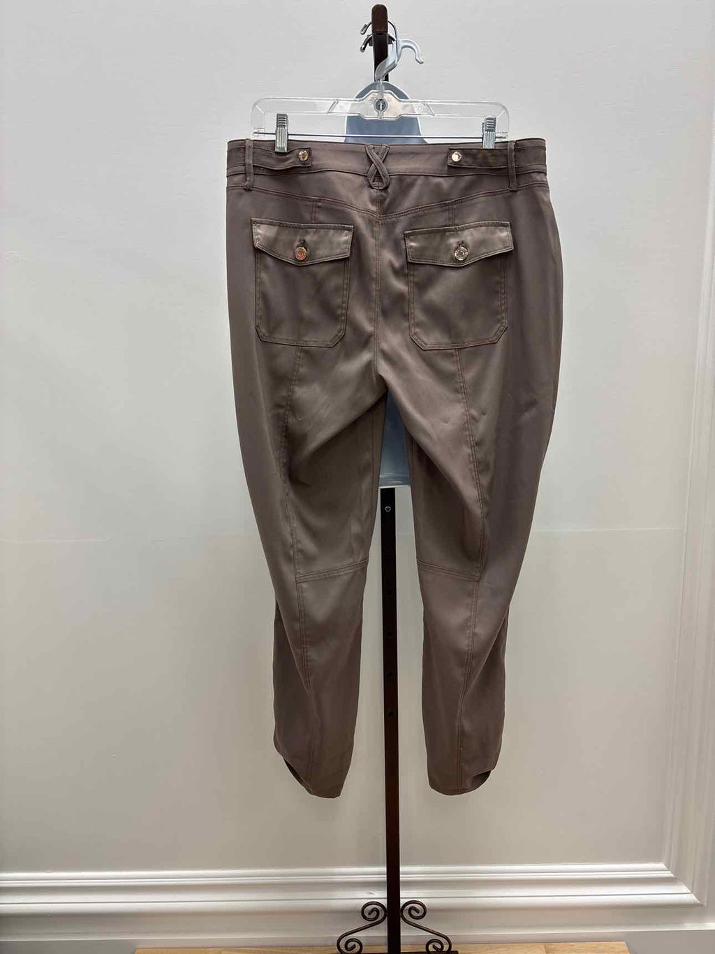 White House Black Market Size 12 Taupe Satin Preloved Cargo
