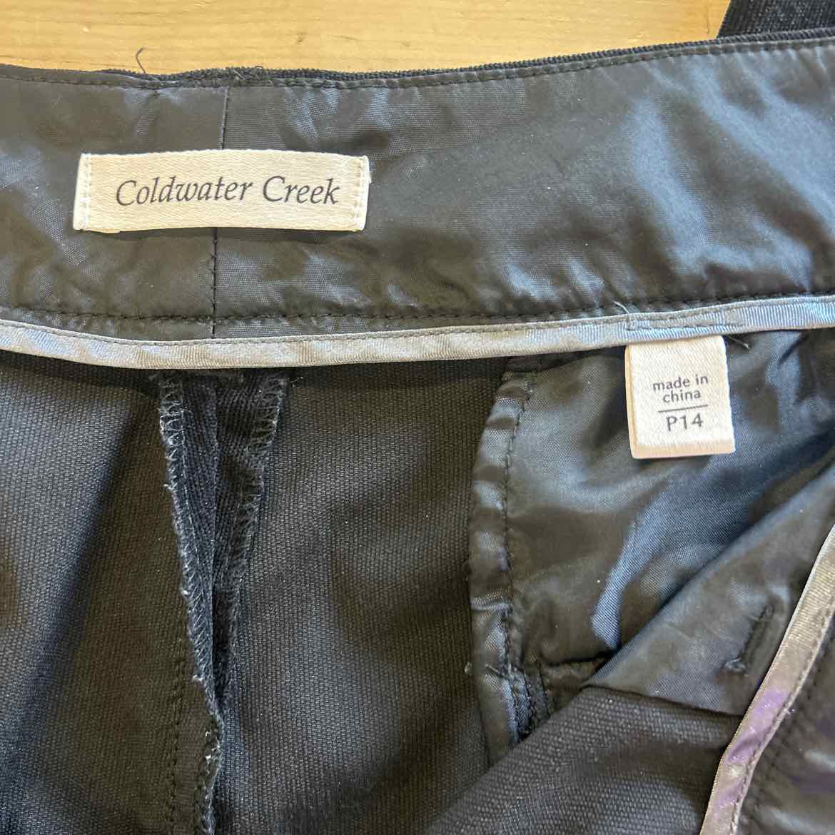 Coldwater Creek Size 14 Black Used Pants