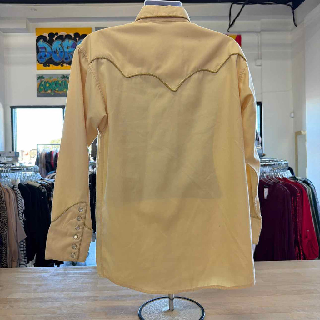 PanHandleSlim Size M Yellow Preloved MENS Button Down Shirt