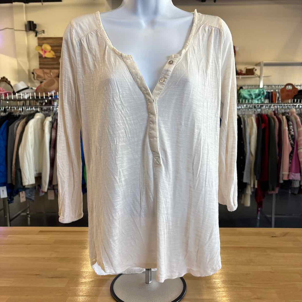 Lucky Brand Size L White Long Sleeve