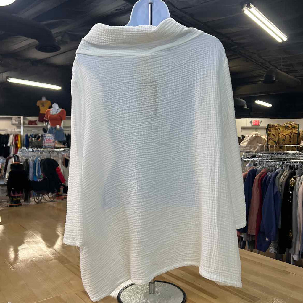 Bryn Walker Size L White Eel Skin New Sweater
