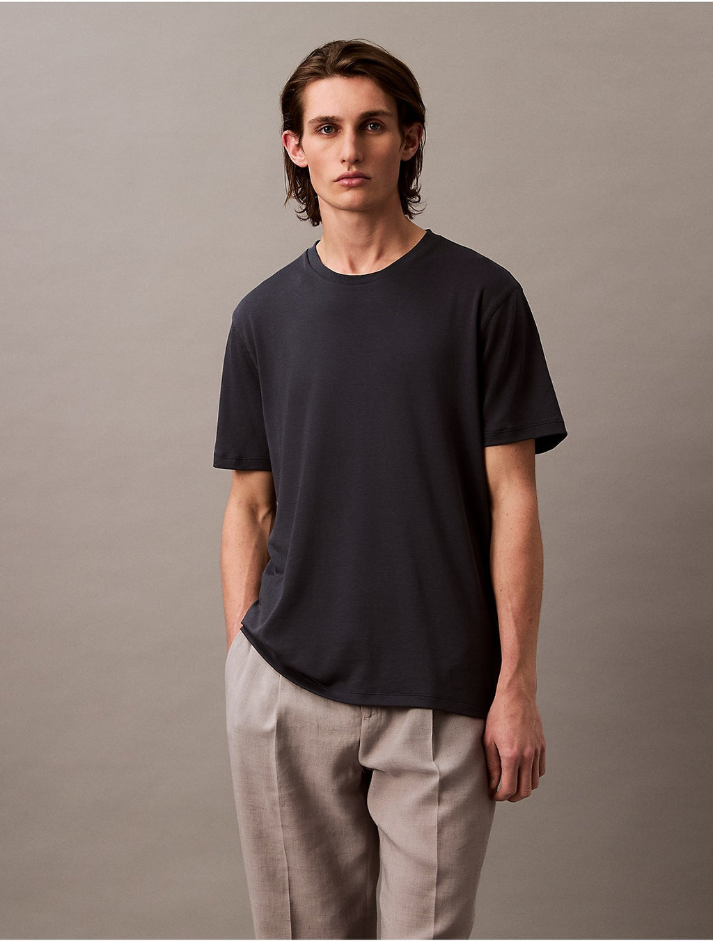 Calvin Klein Men's Supima Cotton Crewneck T-Shirt - Navy - L