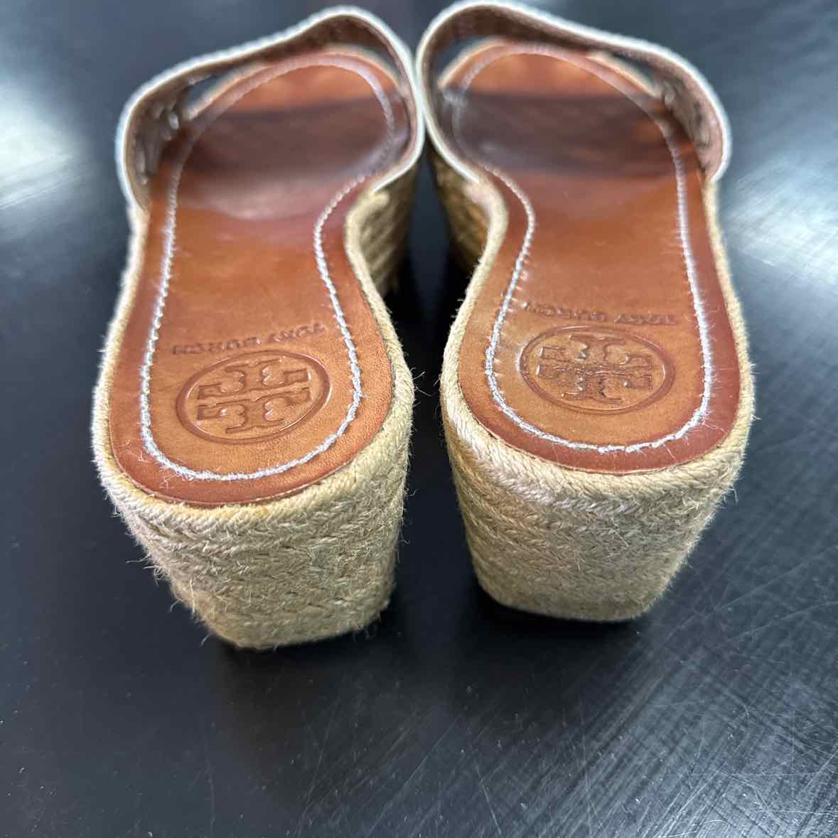 Tory Burch Shoe Size 9 Bone Platform Slide Sandals