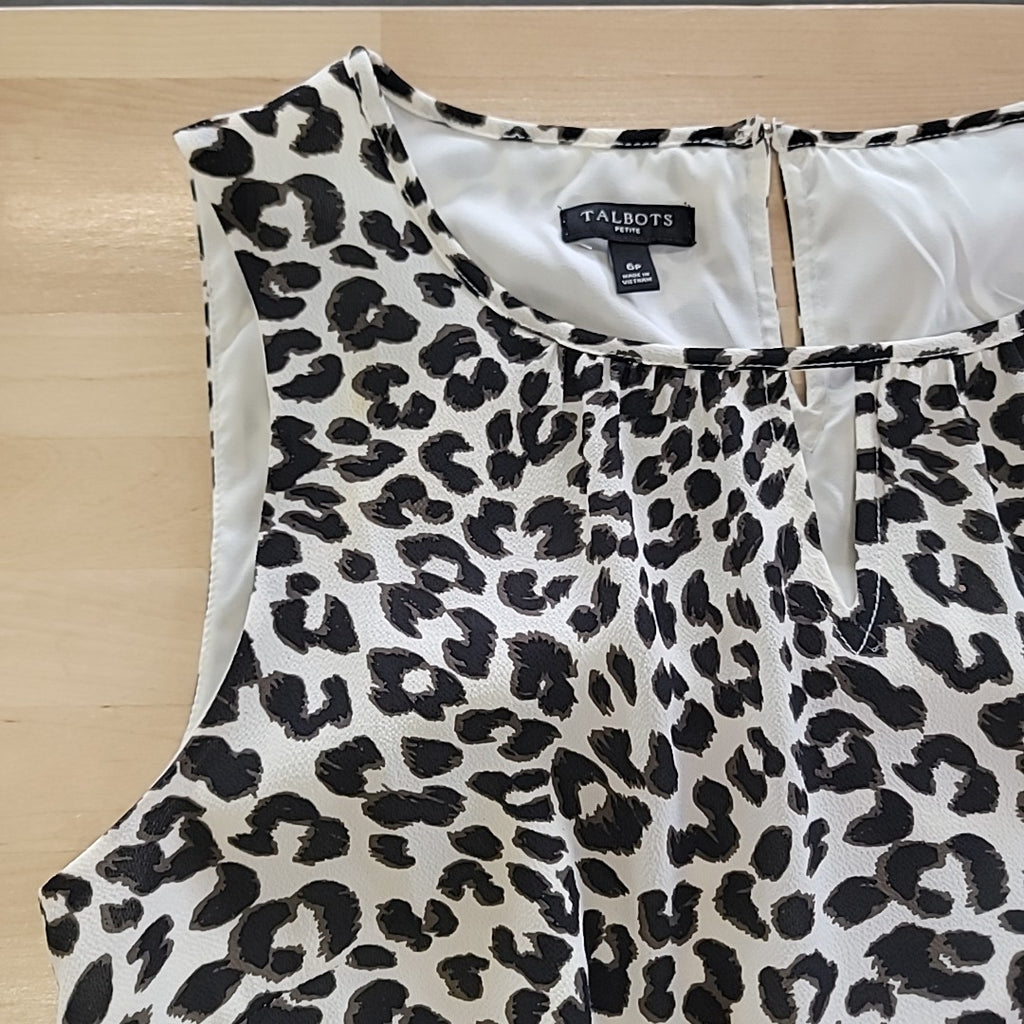 Talbots Size 6 White & Black Dress