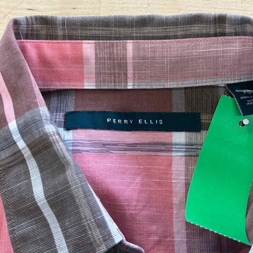 Perry Ellis Size S Pink Preloved MENS Button Down Shirt