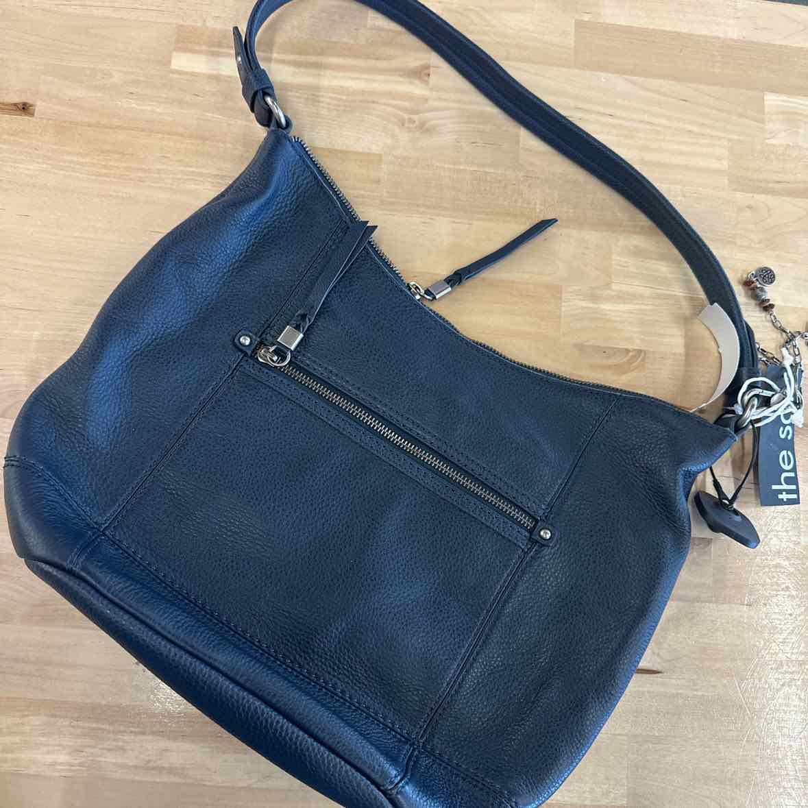 The Sak Black Tote Leather Handbag