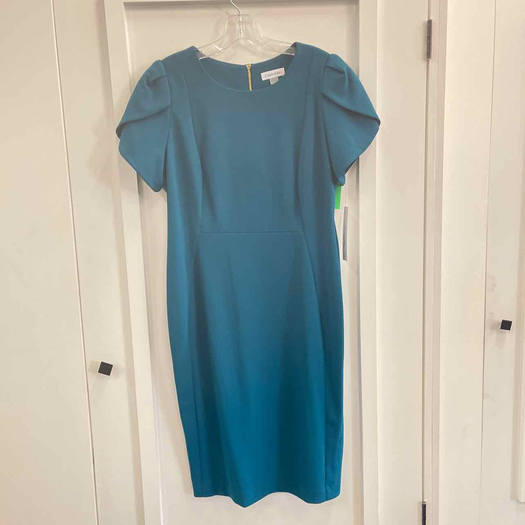 Calvin Klein Size 14 Teal New Dress