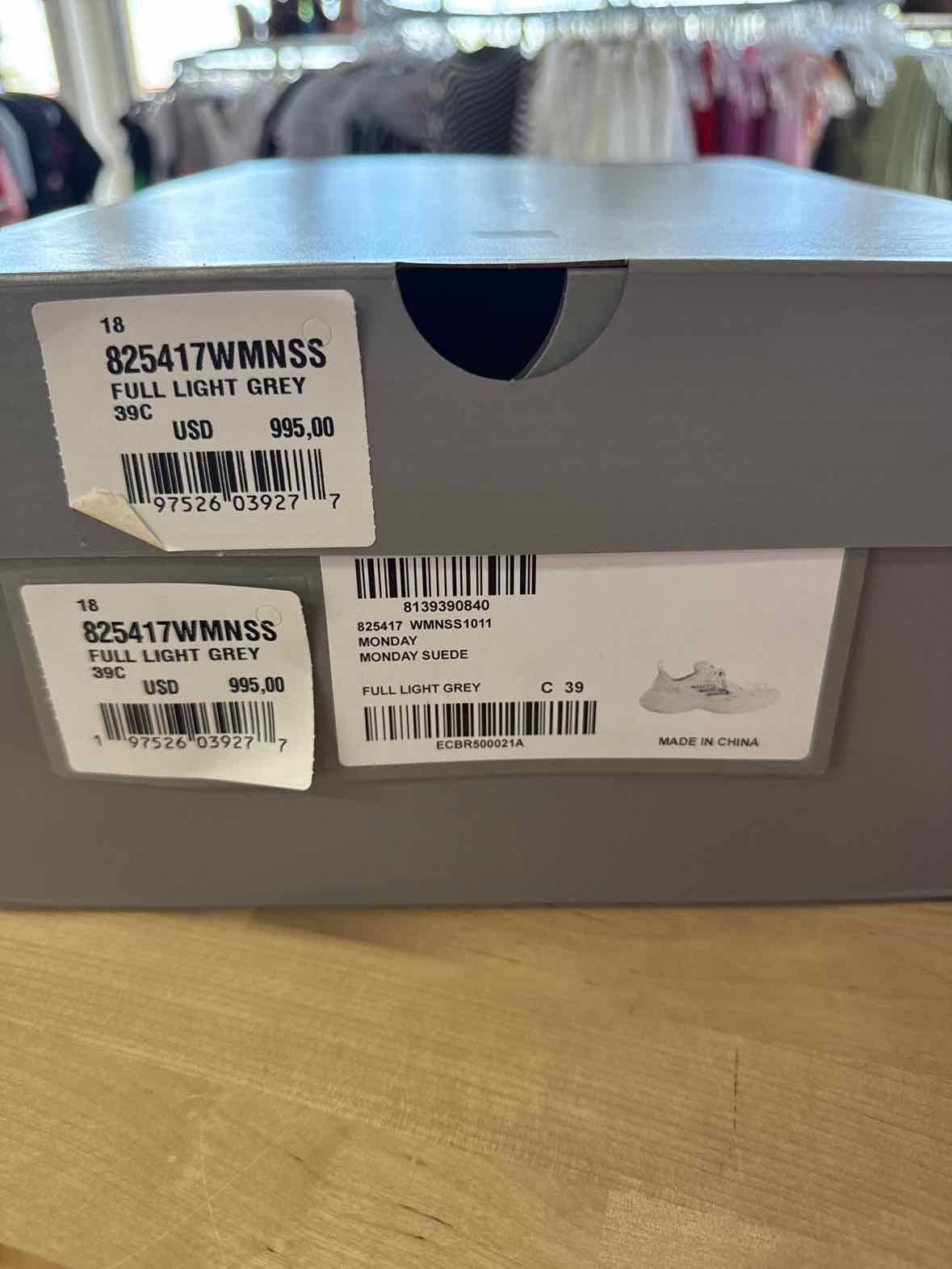Balenciaga Women Size 39 Light Gray Monday Suede Sneakers NWT