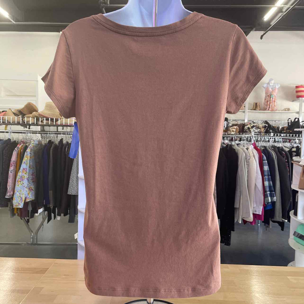Tahari Size S Brown Preloved T-Shirt SS