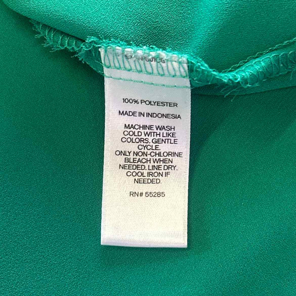Express Size XS Green Preloved Button Down LS