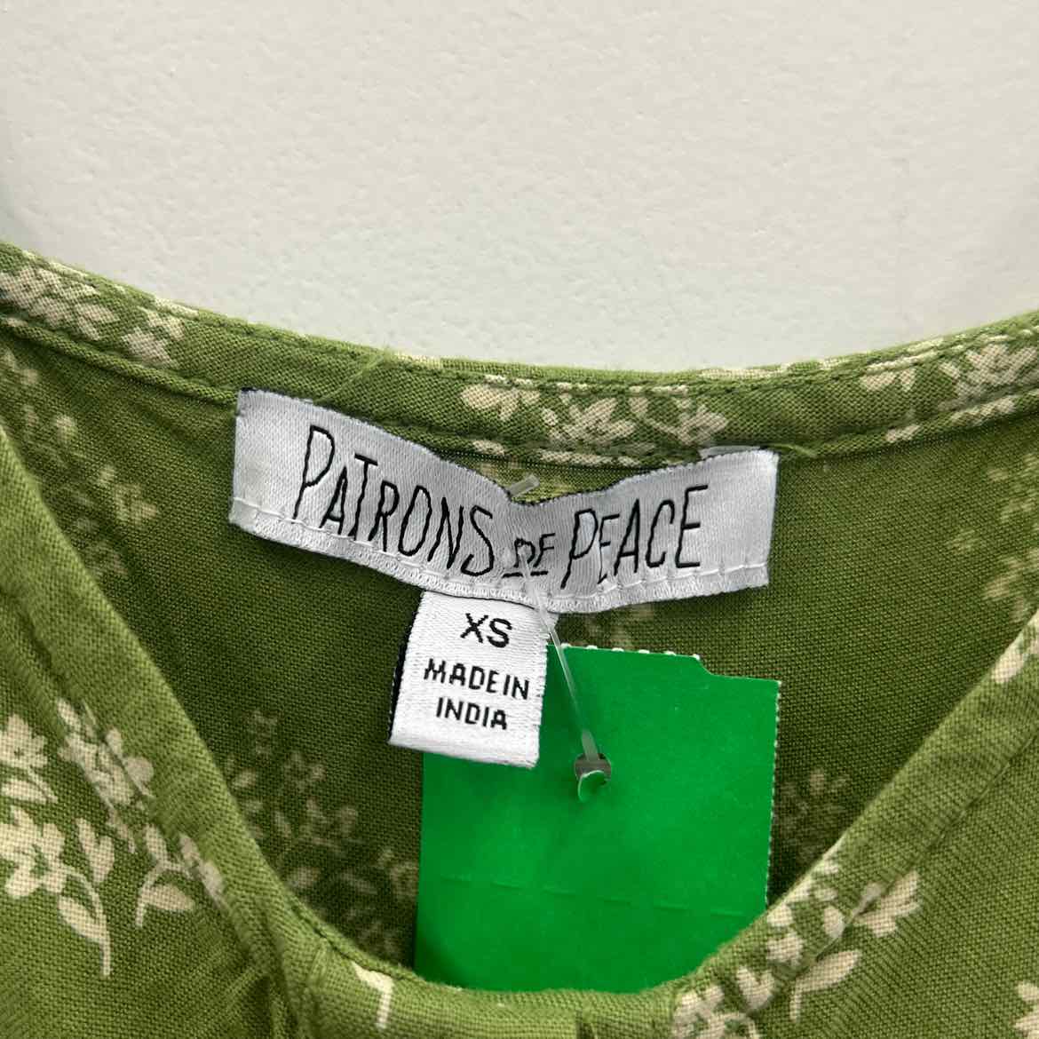 Patrons Of Peace Size XS Green Preloved Dress