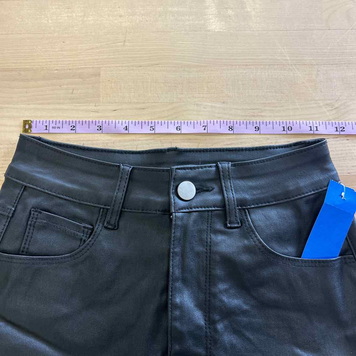 Myoursa Size XS Black Leather Preloved Skirt