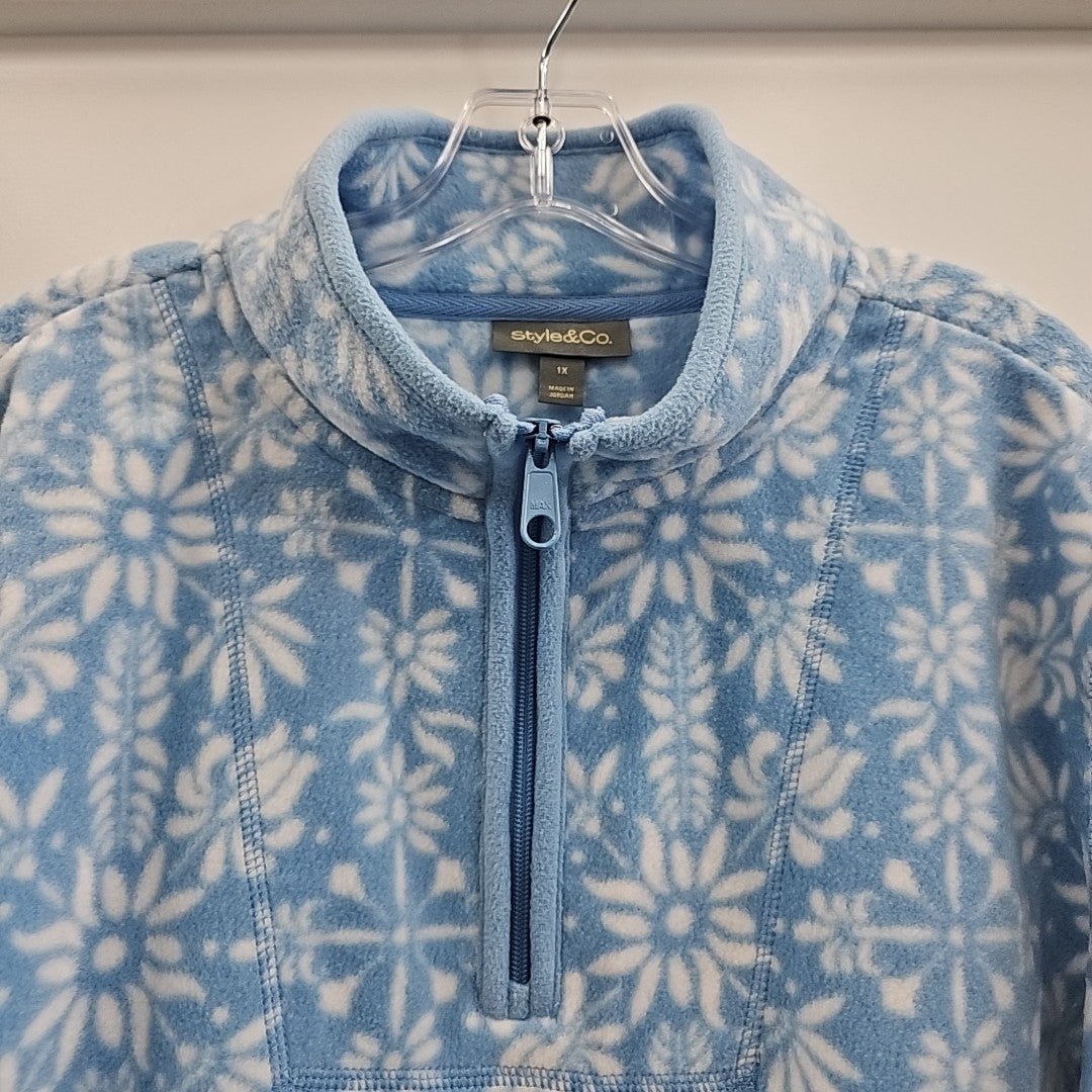 Style & Co. Size 1X Blue New Sweater