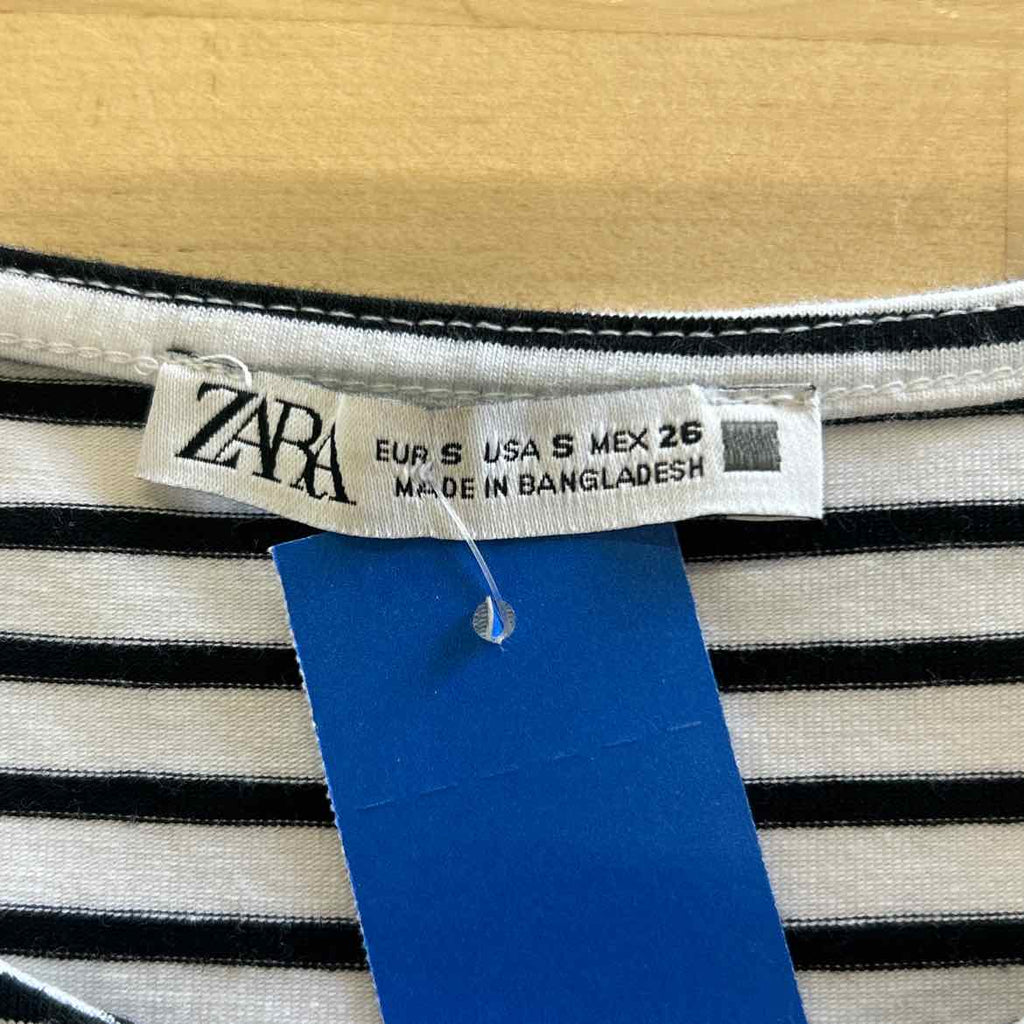 zara Size S White Black Preloved Tank