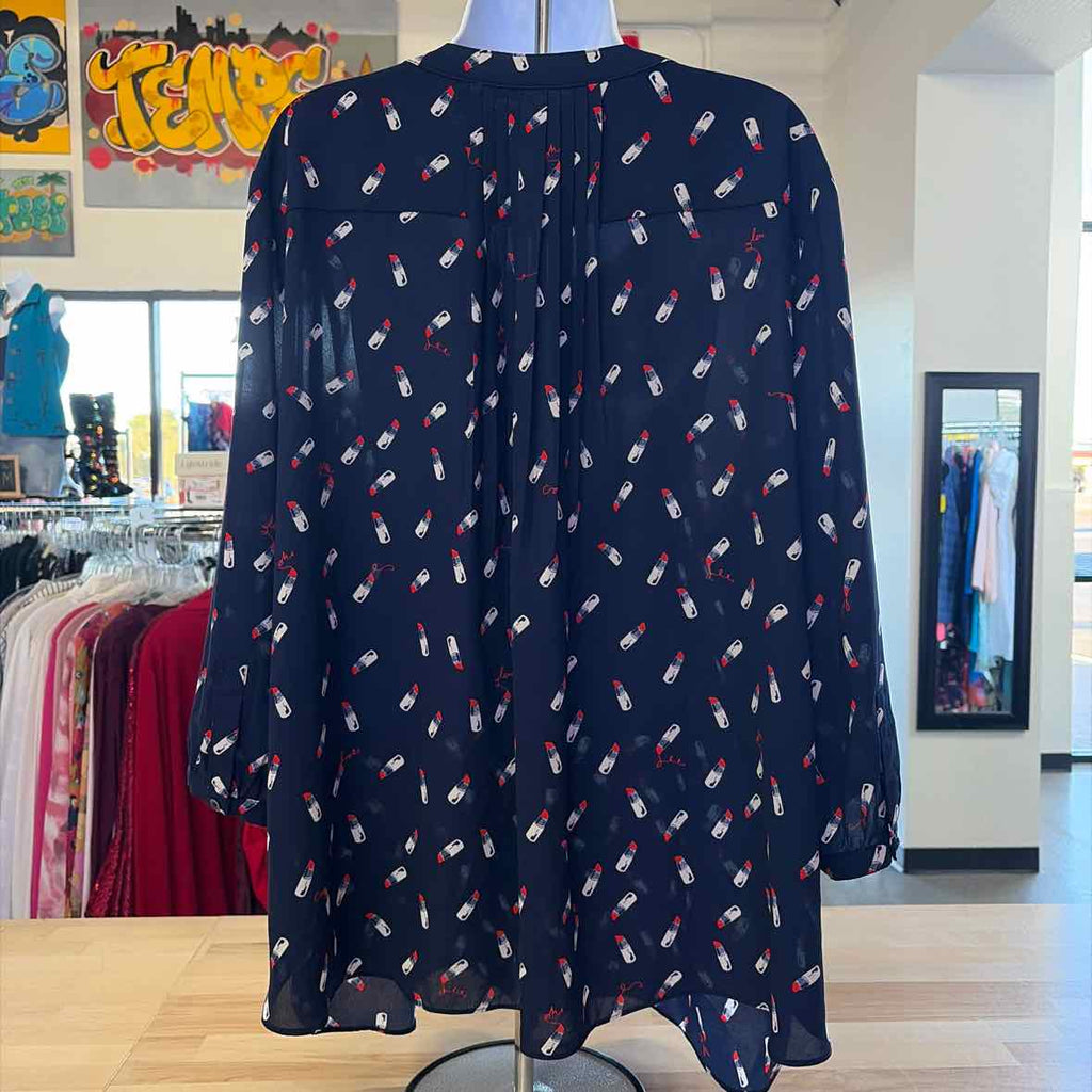 NYDJ Size 2X Blue Used Blouse