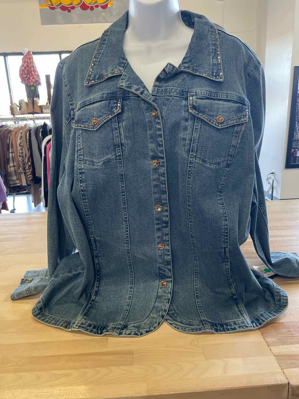 Christine Alexander Size 1X Denim Jacket