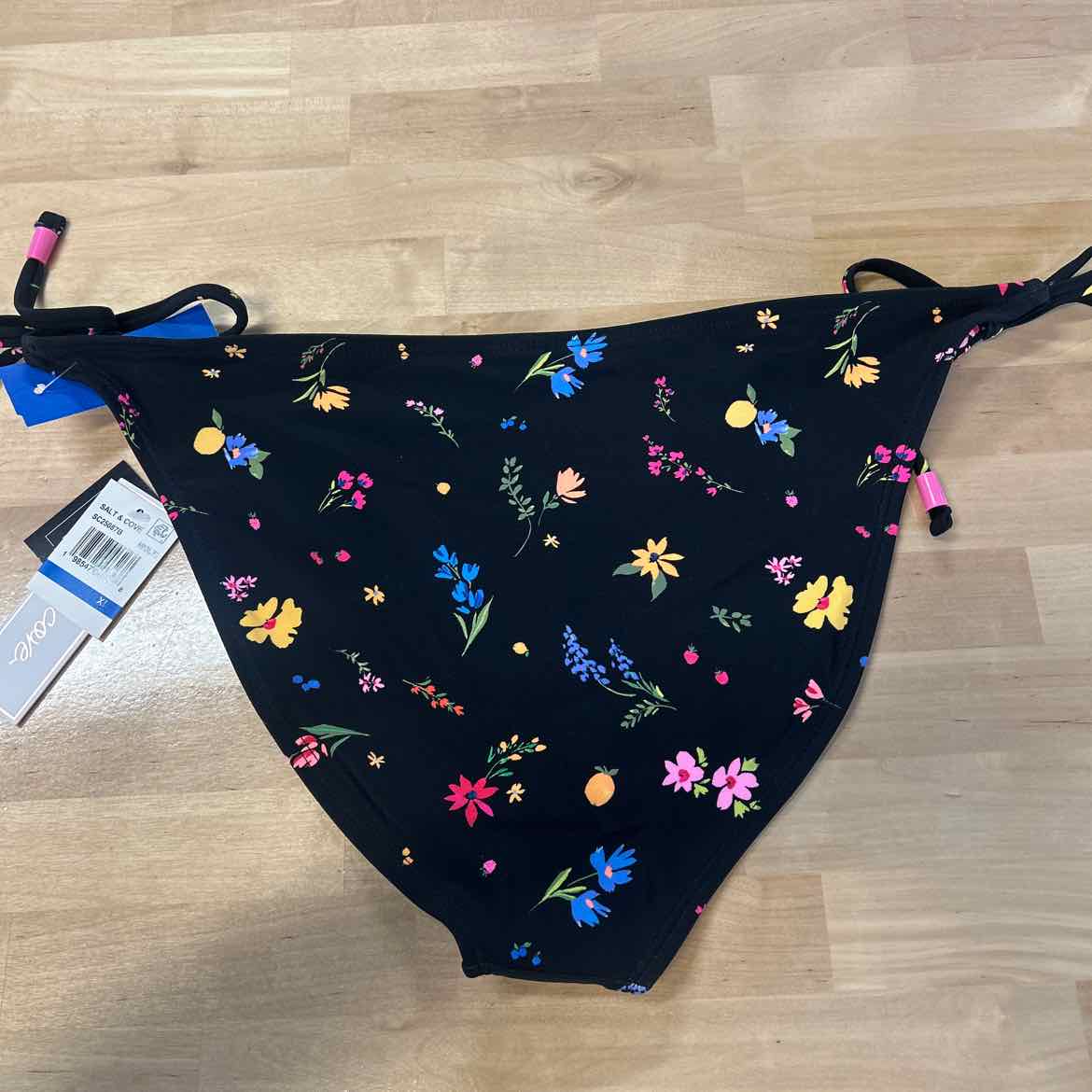 Salt + Cove Size XL Floral Side-Tie Bikini Bottoms