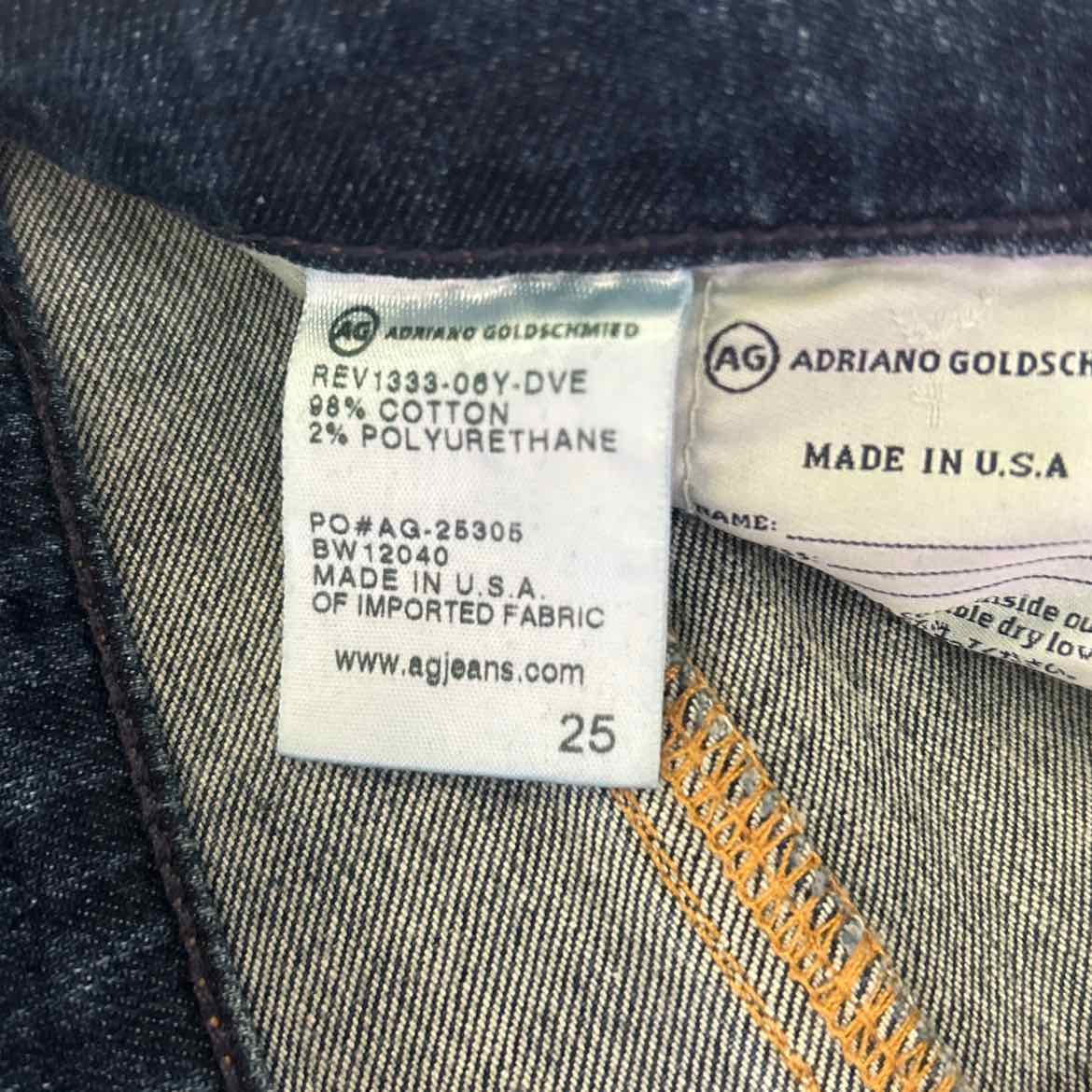 Adriano Goldschmied The Stilt Roll-Up  Size 25 Blue Denim Preloved Jeans